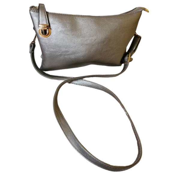 Vintage Pinkish Bronze Faux Leather Purse - Picture 1 of 3